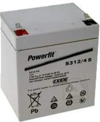 Produktbild von Exide Powerfit S312/4 S Blei Akku, Anschluss 4,8mm