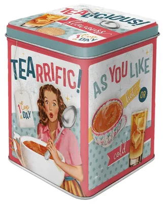 Retro Teebüchse, 100 g, Tealicious & Tearrific