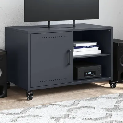 Produktbild von "Rabatt" TV-Schrank - Fernsehschrank - TV-Lowboard - Anthrazit 68x39x43,5 cm Stahl - TV-Schränke CC23343