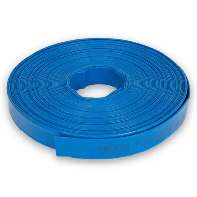 Produktbild von EBERTH 1" Flachschlauch Gartenschlauch für Pumpen in 40m Länge, 1 Zoll, 25mm Durchmesser, flexibel, widerstandsfähiges PVC, Industrieschlauch