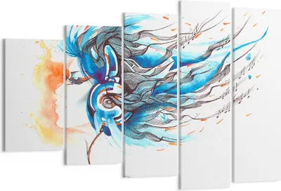 Produktbild von Bild auf Leinwand - Leinwandbild - disco dj Mädchen Abbildung - 150x100cm - Wand Bild - Wanddeko - Leinwanddruck - Bilder - Kunstdruck - Wanddekoration - Leinwand bilder - Wandkunst - EG150x100-3029