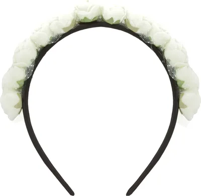 Produktbild von Oblique Unique Rosen Haarreifen Blumen Haarreif Braut JGA Hochzeit Fasching Karneval Damen Kopfschmuck - weiß