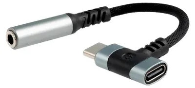 Obrázek produktu pro Nanocable 10.24.1207, USB-C + USB-C, 3.5 mm, 0,1 m, Černá