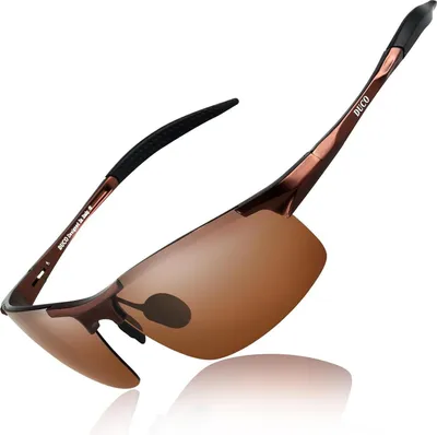 Produktbild von DUCO Herren Sportbrille Polarisierte Sonnenbrille Al-Mg Metallrahmen UV400-Schutz