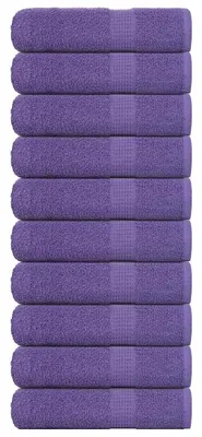 Zdjęcie produktu dla Ręczniki vidaXL FROGN, 10 szt., fioletowe, 50 x 100 cm, 360 g/m²