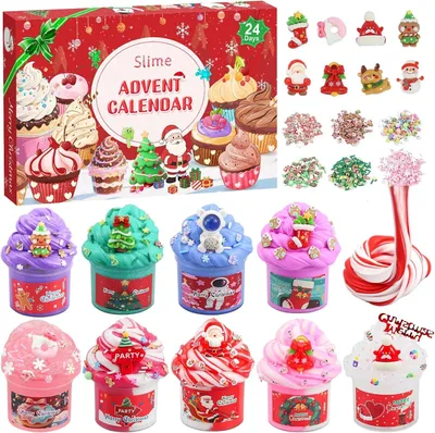 Image de Calendrier de l'Avent pour enfants, thème : slime