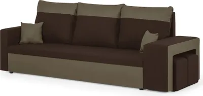 Produktbild von 3-Sitzer-Sofa mit Schlaffunktion DAKOTA2 - Dunkelbraun/Hellbraun