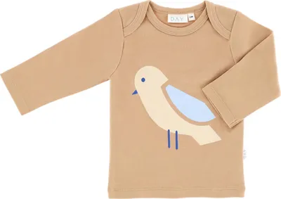 Produktbild von DAY T-Shirt Langarm – Mokka – Gr. 62/68 | Hübsche Babykleidung