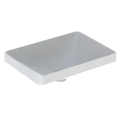 Zdjęcie produktu dla Geberit umywalka do zabudowy VariForm prostokątna, 550 x 400 mm, bez otworu na baterię, bez przelewu biała