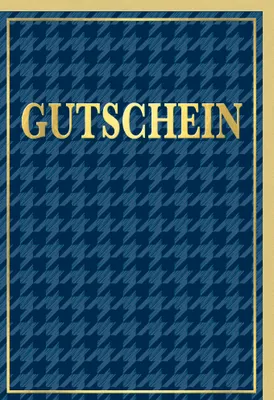 Produktbild von Gutschein - Glückwunschkarte im Format 11,5 x 17 cm mit Umschlag - Gol