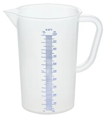 Produktbild von GRÄWE Messbecher aus Kunststoff mit Skala, 1 Liter