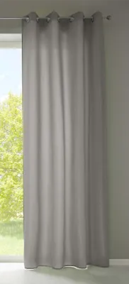 Produktbild von 1er Set Vorhänge Schal Ösen »Berlin« HxB 245x140 cm Hellgrau Blickdicht Microsatin Lichtdurchlässig Uni Matt, 20405N