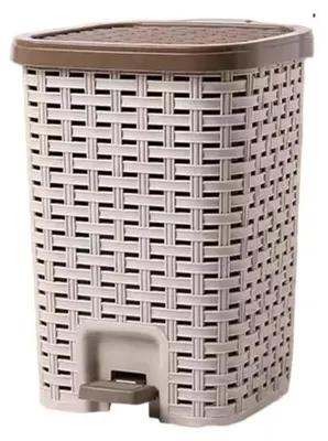 Image de Poubelle avec pédale et couvercle, grande capacité