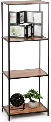 Image de Étagère en métal noir 46x30x130 cm