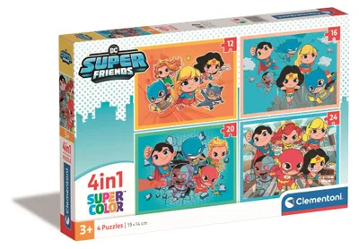 Obrázek produktu pro Clementoni 4v1 puzzle SuperKolor DC Superfriends 21520