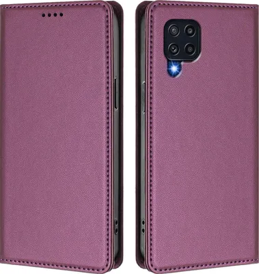 Obrázek produktu pro Kožené pouzdro pro Samsung Galaxy M32 4G, magnetické flipové pouzdro zPolyuretankůže se stojánkem Fialová