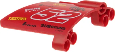 Produktbild von 1x Lego Technic Panele Verkleidung 22 rot Sticker Nummer 52 Seite A 44352pb09