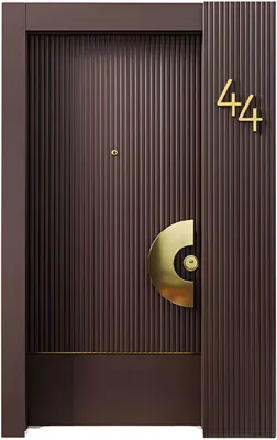Image de Porte complète exclusive marron Portes d'entrée design Portes métalliques