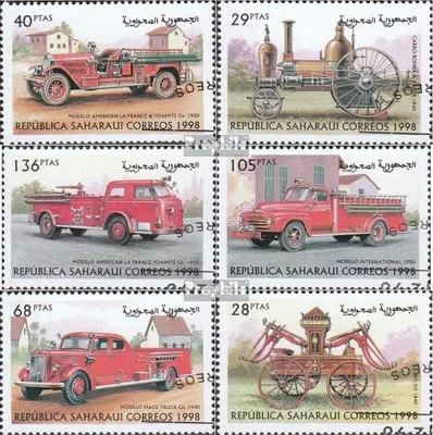 Produktbild von Briefmarken Sahara 1998 Mi Ausgabe der Exilregierung ohne Gültigkeit im int. Postverkehr Nr.44 gestempelt Feuerwehrfahrzeuge