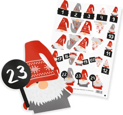 Produktbild von itenga 24x Sticker "Wichtelbande Zahlen" in Freiform