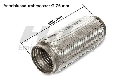 Zdjęcie produktu dla HJS 83 00 8475 Układ wydechowy z elastyczną rurą Rura wydechowa