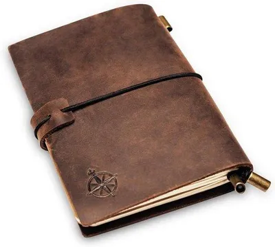 Produktbild von Famanu Notizbuch aus Leder nachfüllbar - Mini Tagebuch für Reisen - Organizer und Journal - 12,5 x 9 cm