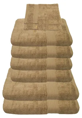 Produktbild von Julie Julsen Handtuch Set Sand,Set:8 tlg. 2 Bade- 4 Handtücher + gratis 2 Waschhand..