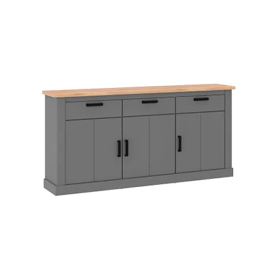 Produktbild von Sideboard 170cm, anthrazit mit Eiche, PADBORG-129