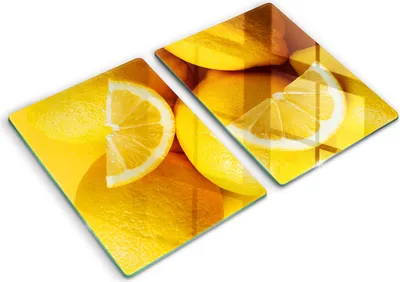 Produktbild von Abdeckung Glas - Küchenabdeckung - 2x40x52 cm - Abdeckplatte -Saftige Zitronen
