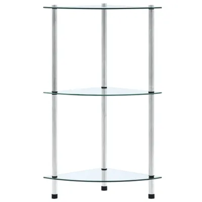 Zdjęcie produktu dla vidaXL Półka z 3 półkami przezroczysta 30x30x67 cm szkło hartowane