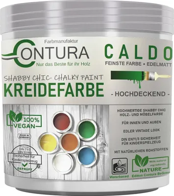 Produktbild von Contura BeGreen 250ml. Kreidefarbe Shabby Chic Möbellack - 18 Lichtgrau