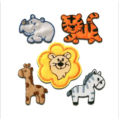 Produktbild von Set Tiere - Aufnäher, Bügelbild, Aufbügler, Applikationen, Patches, Flicken, Zum Aufbügeln, Größe: Verschiedene Größen