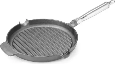 Image de Poêle à griller en fonte, HENDI, 398 x 265 x (H) 48 mm