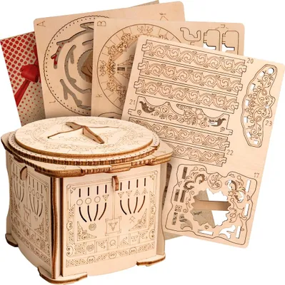 Obrázok produktu pre EscapeWelt 0647056925347, Odkladacia schránka, Drevo, Štvorec, Drevo, Jednofarebné, Vnútorný