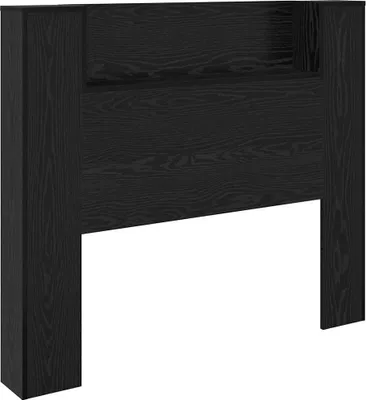 Obrázok produktu pre vidaXL Čelo postele čierny dubový vzhľad 120 x 15 x 103,5 cm materiál na báze dreva