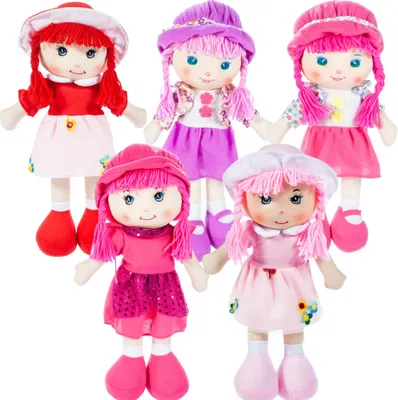 Produktbild von MalPlay Stoffpuppe 42 cm Weichpuppe Kuschelpuppe Kinderpuppe weiche Puppe, zufällige Farbe