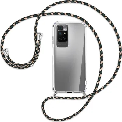 Produktbild von Handykette Backcover-Schutzhülle mit Band (Metall silberfarben) für Xiaomi Redmi 10 - camouflage
