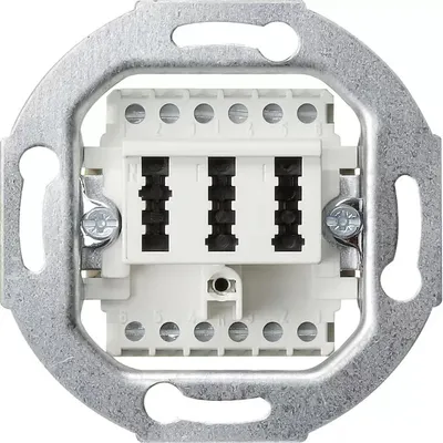 Produktbild von Gira 003202 TAE-Anschlussdose TAE 2 x 6/6 NFF Einsatz Weiß