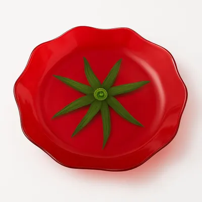 Produktbild von Schale Glas Aria Fresh Tomate 17x18x1,8 cm Rot/Grün 1 Stück