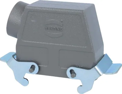 Produktbild von HARTING Han 16B Tüllengehäuse hoch, 1xPG29 seitlicher Kabelabgang, mit 2 Querbügeln Verschraubung PG29 Klemmbereich