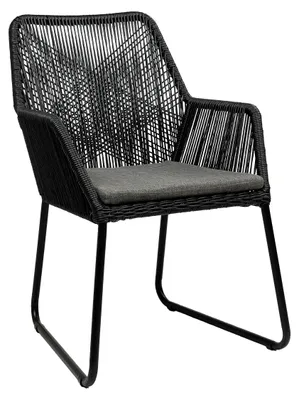 Produktbild von Dining-Gartenstuhl | Mona | Schwarz | Rope | 2er Set
