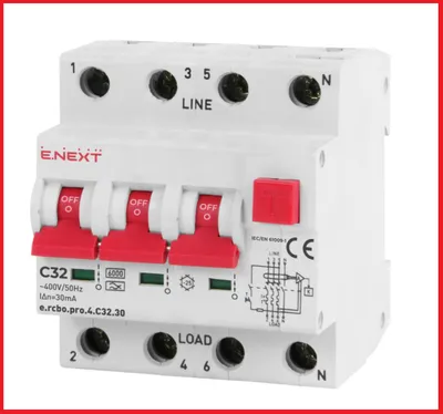 Obrázok produktu pre FI+LS spínač RCBO 32A prúdový chránič miniatúrny istič typ A