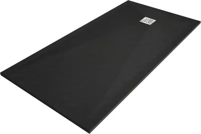 Produktbild von Mexen Stone+ Rechteckige Duschwanne aus Verbundwerkstoff 180 x 90 cm, Schwarz - 44709018