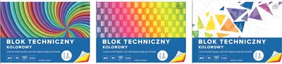 Produktbild von INTERDRUK A4 Farb-Technikblock, 10 Blatt, 160g