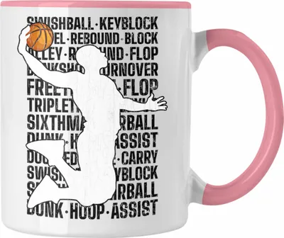 Produktbild von Trendation - Basketball Spieler Tasse Geschenk Basketball-Trainer Coach Geschenkidee (Rosa)