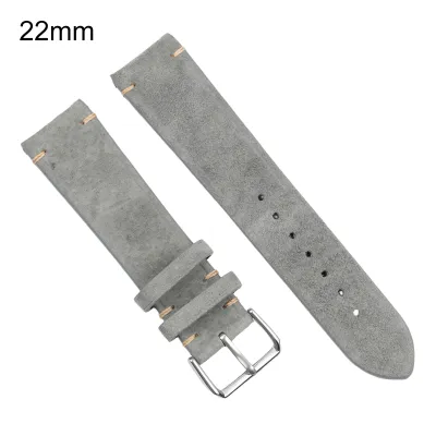 Produktbild von Uhrenarmband, rutschfest, Schnellverschluss, Kunstleder, 18/20/22/24 mm, Ersatzarmband für Unternehmen-Grau,22mm