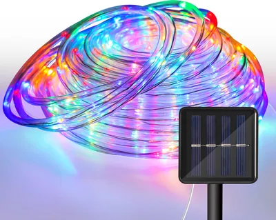 Produktbild von SWANEW Solar Lichtschlauch LED Lichterschlauch Lichterkette Außen Lichternetz RGB 20M