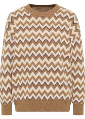 Immagine prodotto di Maglione da donna GELYA - marrone multicolore, taglia M/L