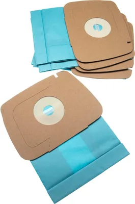 Produktbild von vhbw 5x Staubbeutel kompatibel mit Electrolux Lux 1 Classic, 1 Royal, D820, 1 Staubsauger - 22,5cm x 19cm Hellblau