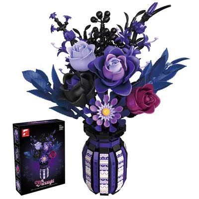 Produktbild von Flowers Bouquet Building Set, Rosenstrauß-Bausatz, Rosen bouquet Set Spielbausteine